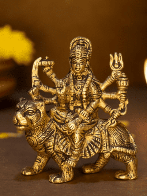 100% Pure Brass Durga Maa Idol