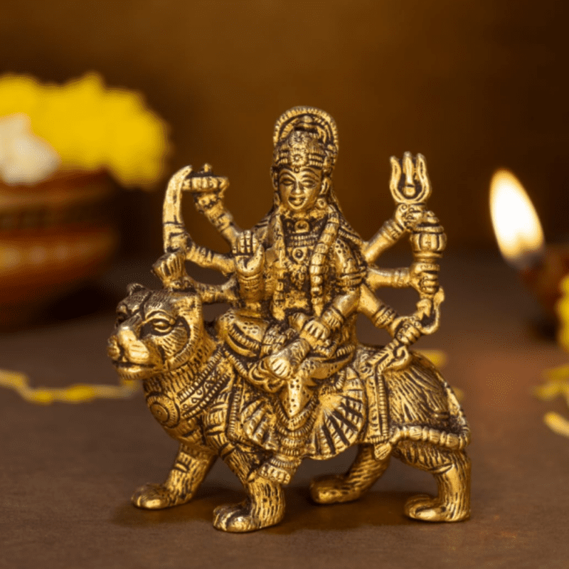 100% Pure Brass Durga Maa Idol