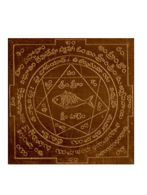 Pure Copper Matsya Yantra for Home