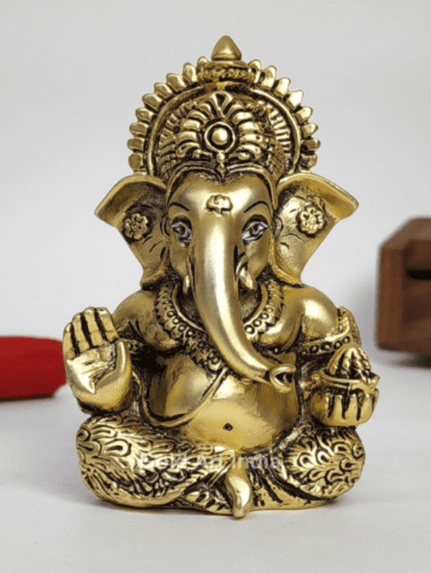 Brass Lord Ganesha, Vighnaharta Idol