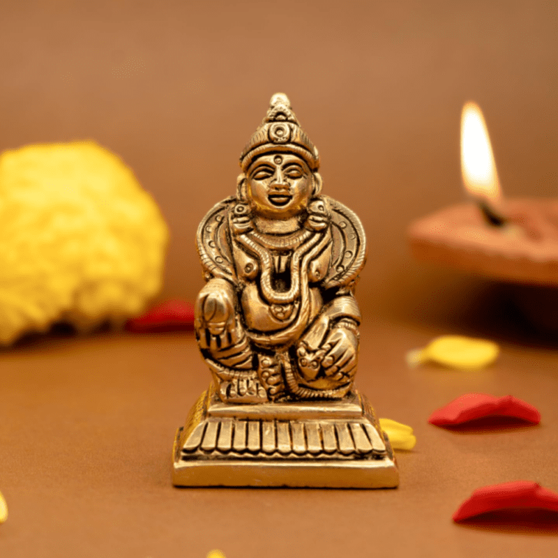 Pure Brass Kuber Murti (7 cm)