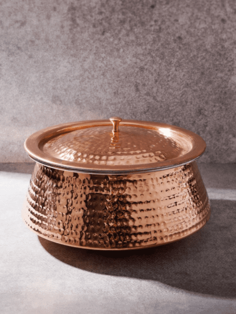 Hammered Copper Biryani Handi
