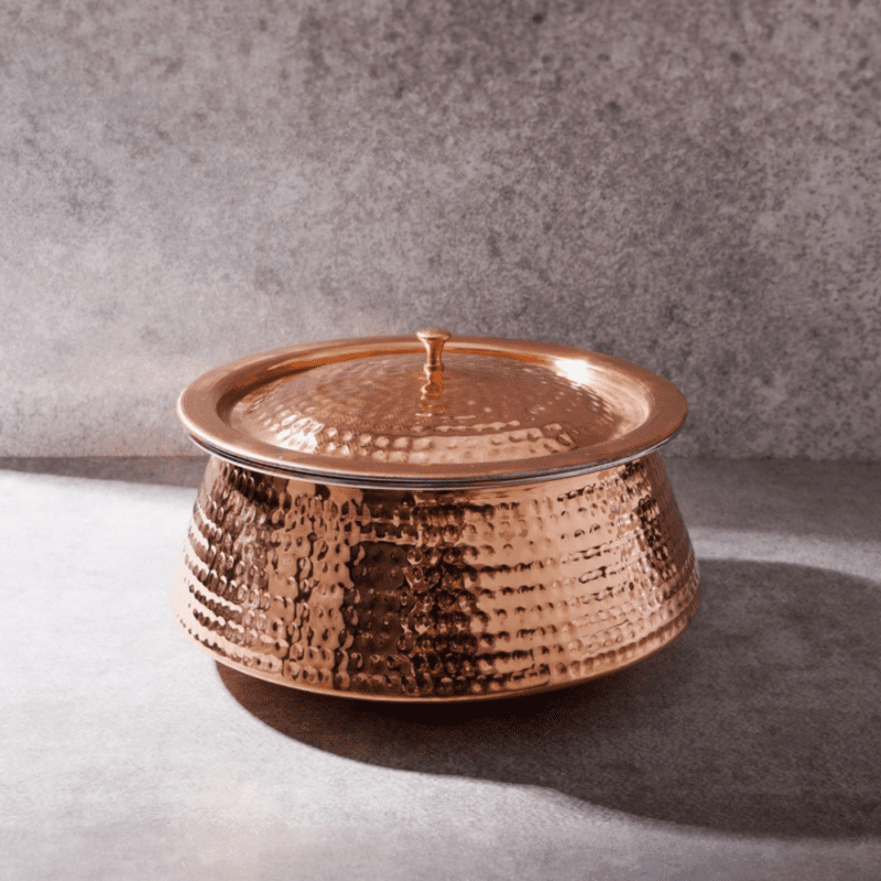Hammered Copper Biryani Handi