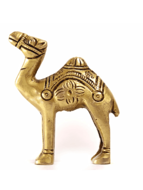 Spiritual Living Fine Crafted Brass Camel Showpiece