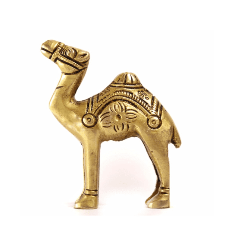 Spiritual Living Fine Crafted Brass Camel Showpiece