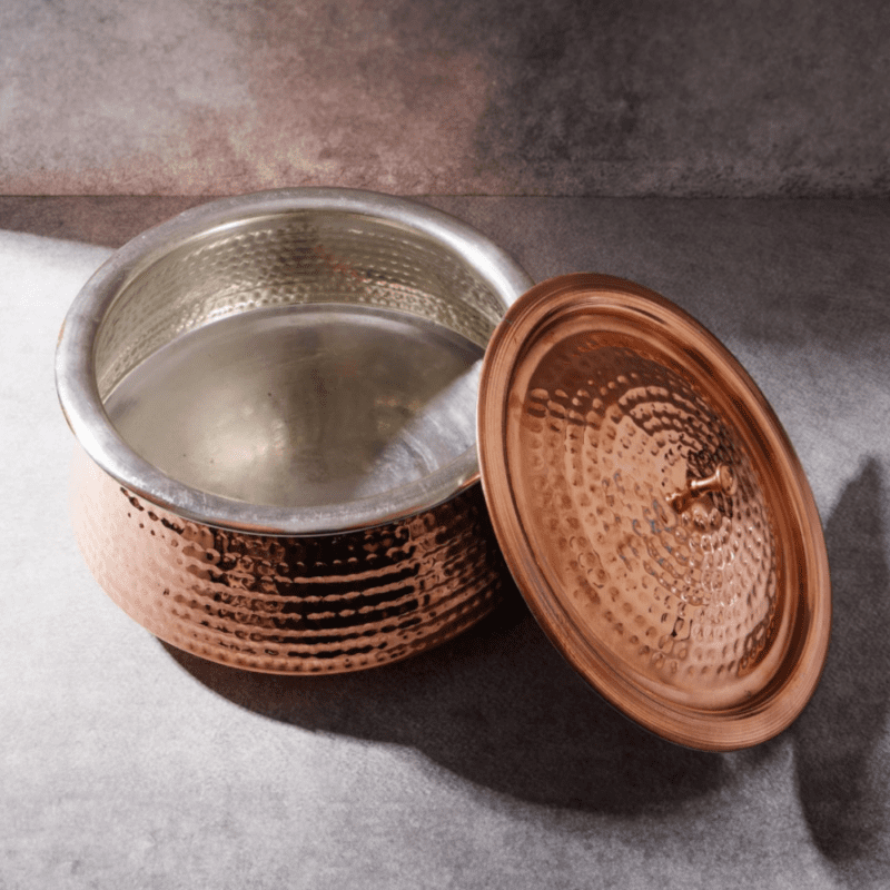 Hammered Copper Biryani Handi