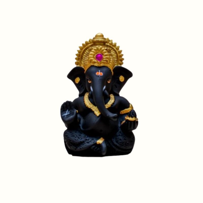 Black and Golden ganesha for car dashboard
